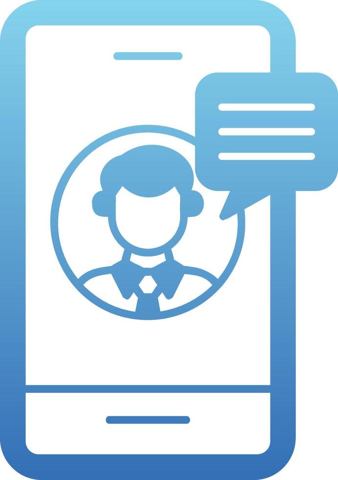 Worker Discussion Glyph Gradient Icon vector