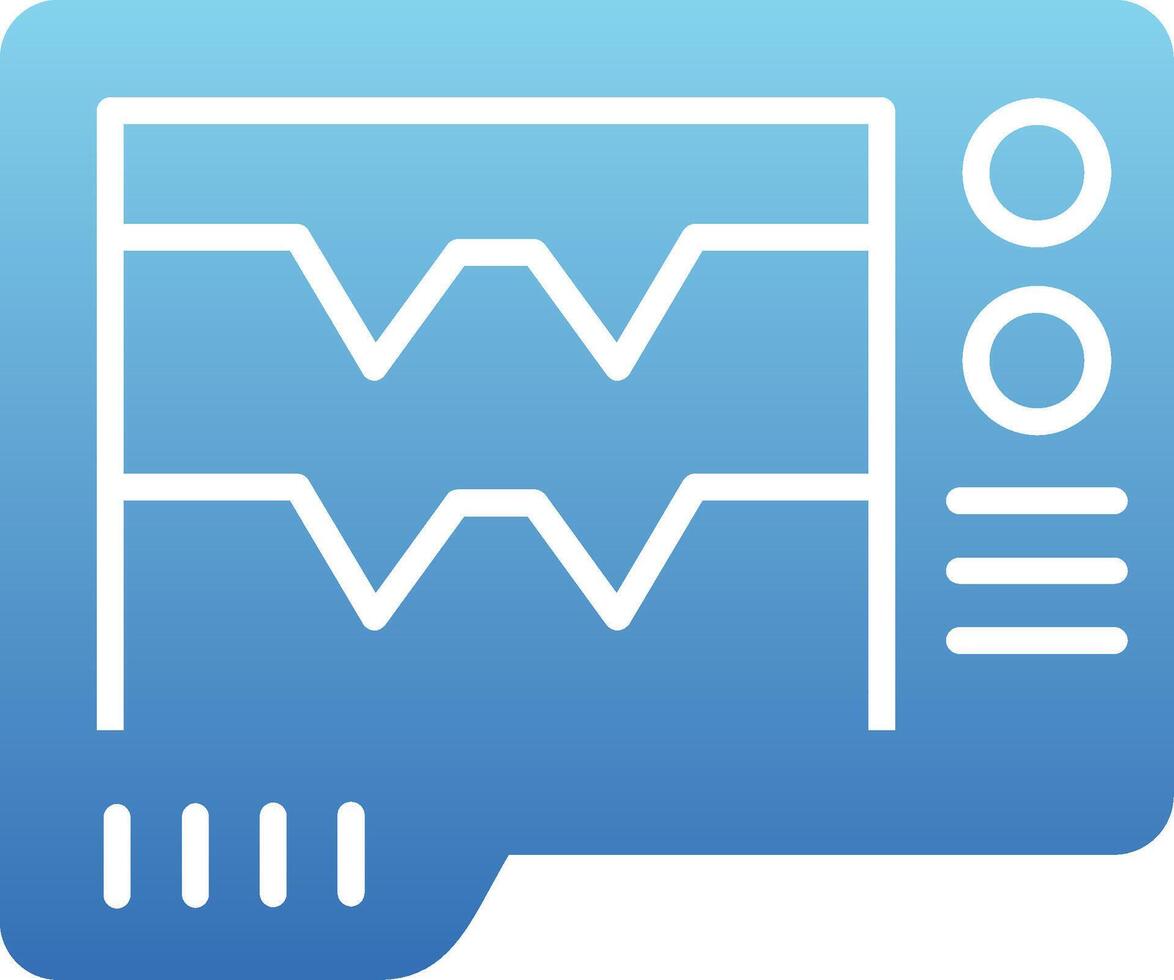 Ecg Glyph Gradient Icon vector