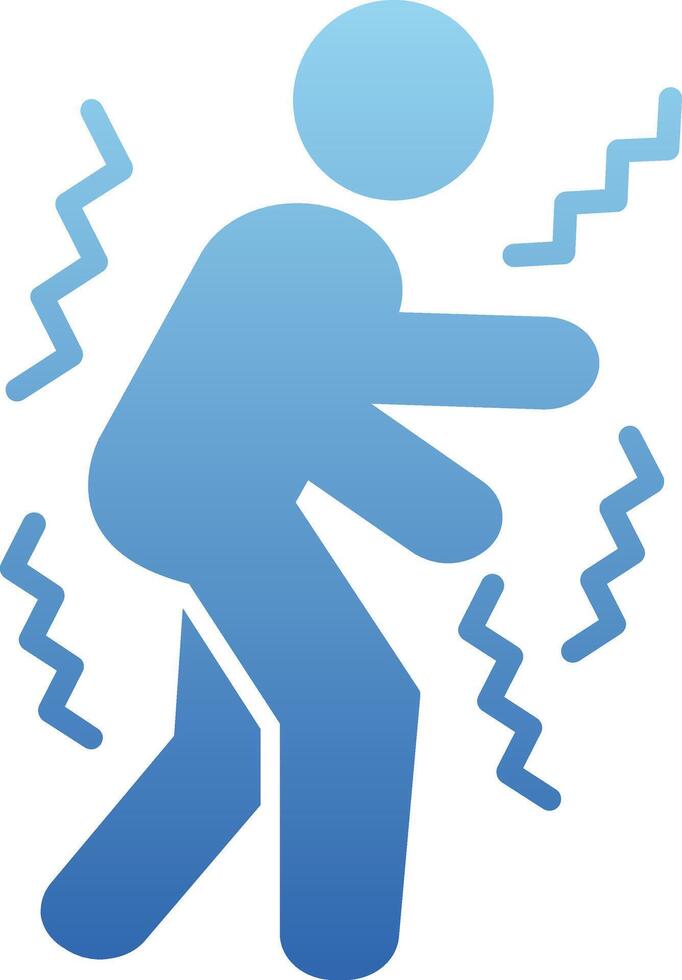 Parkinson Glyph Gradient Icon vector