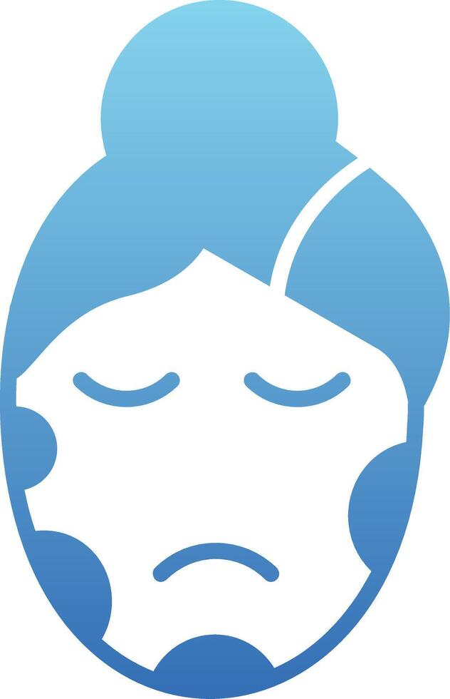 Rosacea Glyph Gradient Icon vector