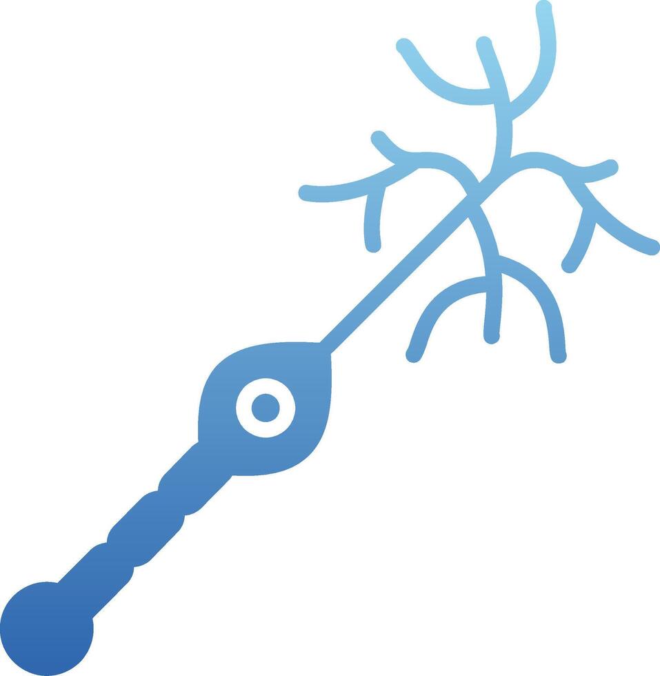 Unipolar Neuron Glyph Gradient Icon vector