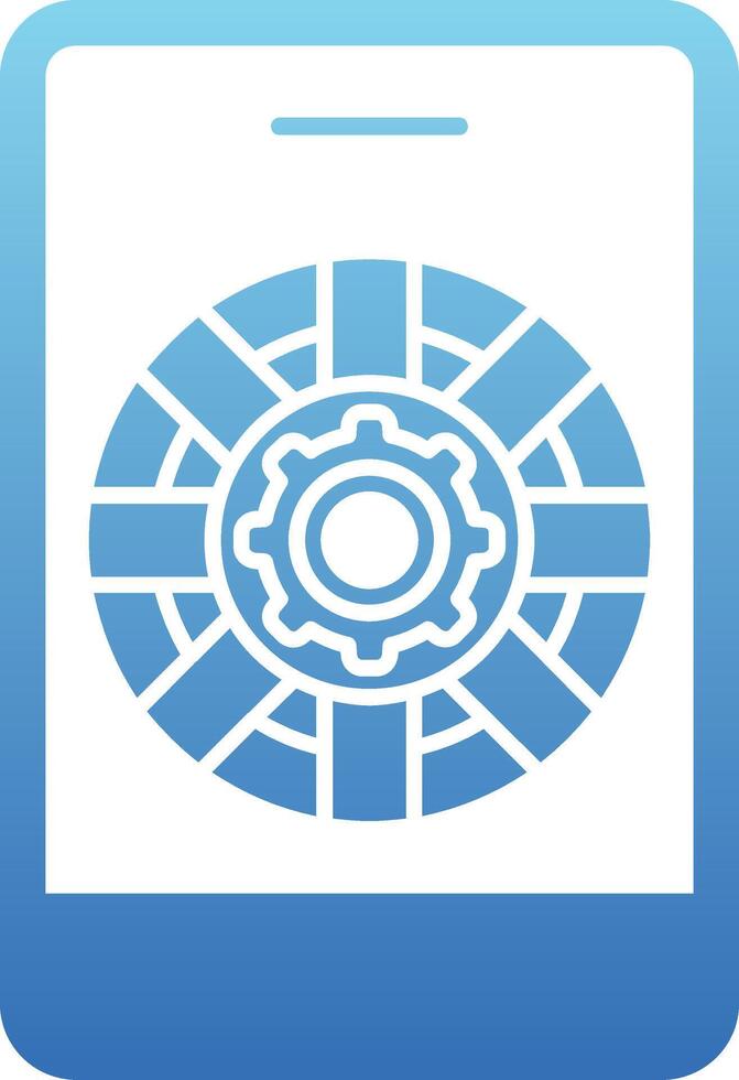Phone Support Glyph Gradient Icon vector