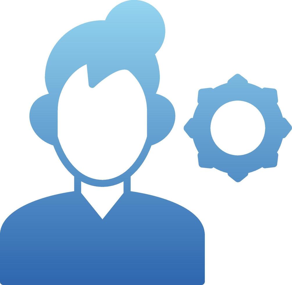 Support Glyph Gradient Icon vector