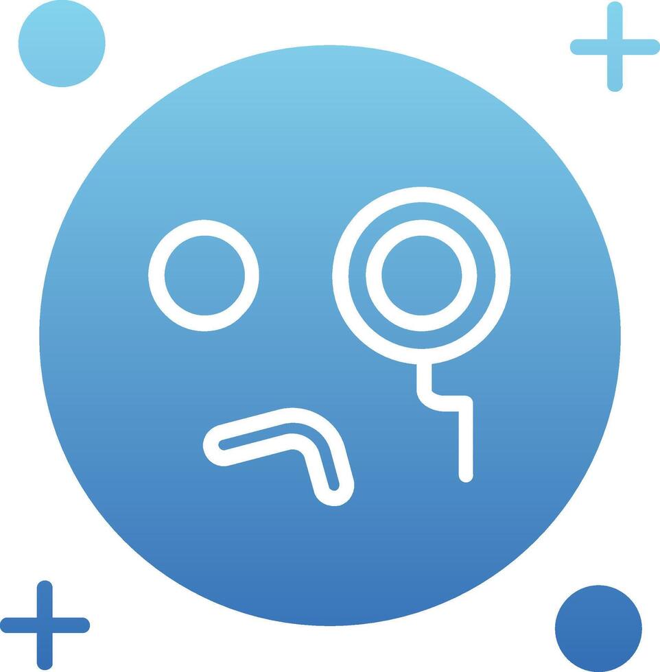 Monocle Glyph Gradient Icon vector