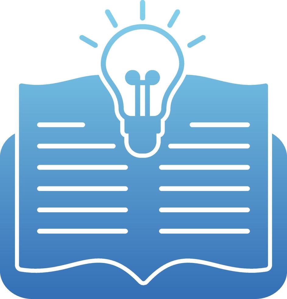 Learning Glyph Gradient Icon vector