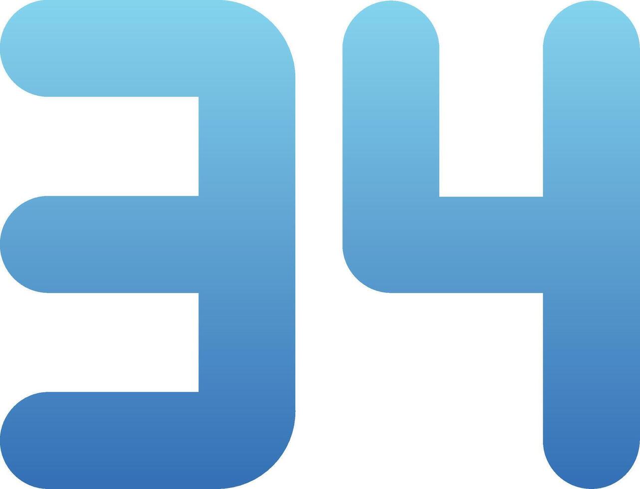 Thirty four Glyph Gradient Icon vector