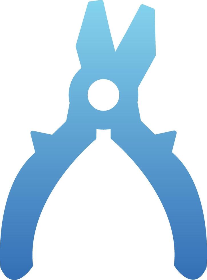 Pliers Glyph Gradient Icon vector