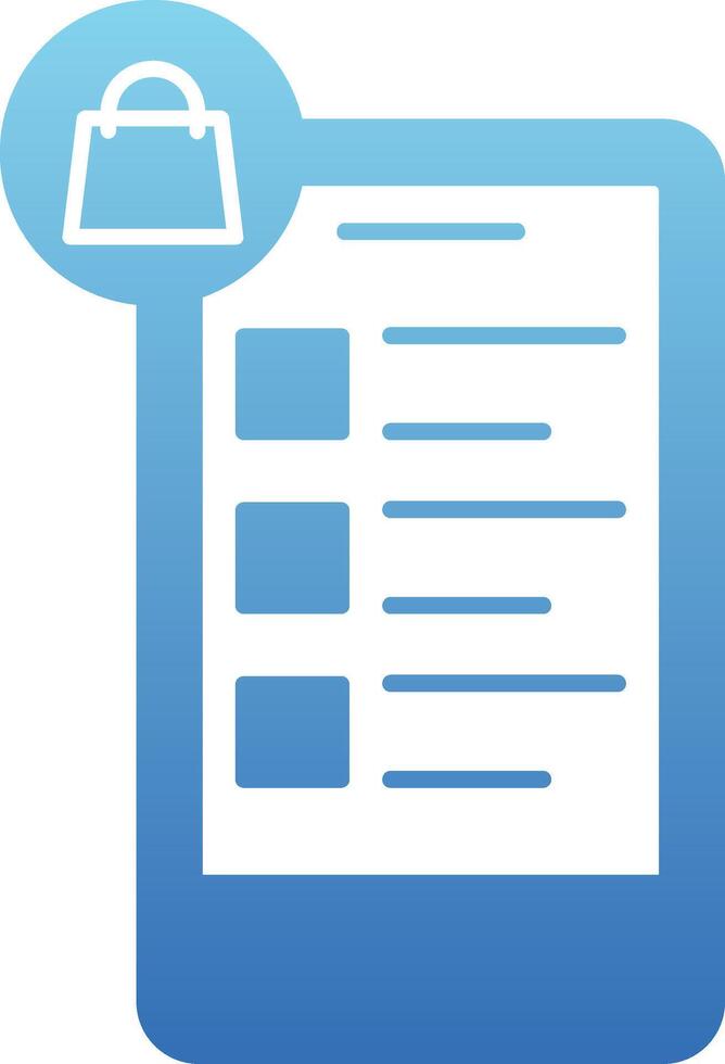 OnGlyph Gradient Shopping Wishlist Glyph Gradient Icon vector