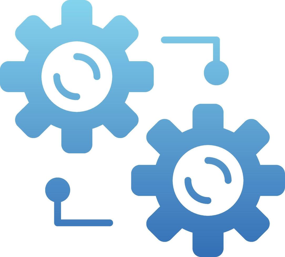 Integration Glyph Gradient Icon vector
