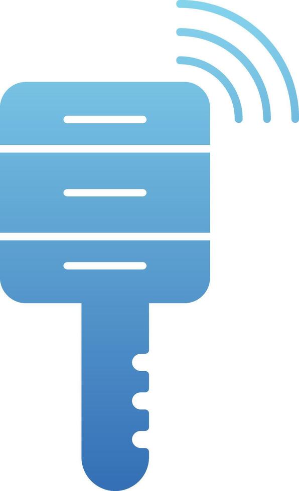 Smart Key Glyph Gradient Icon vector