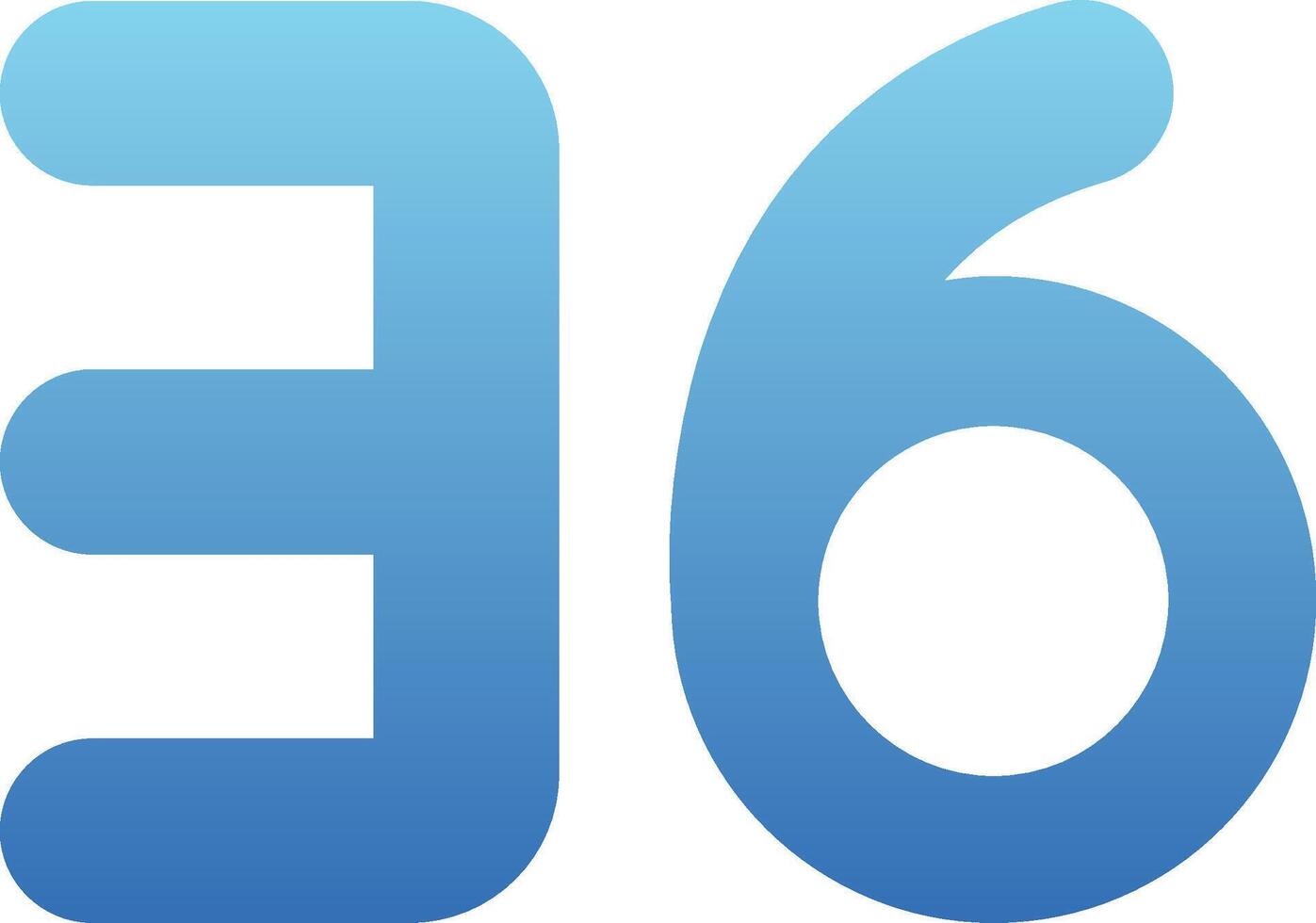 Thirty six Glyph Gradient Icon vector