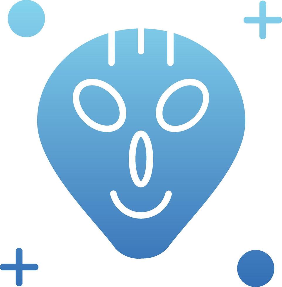 Alien Glyph Gradient Icon vector