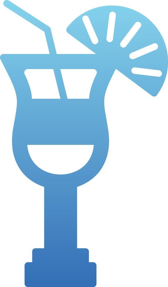 Cocktail Glyph Gradient Icon vector