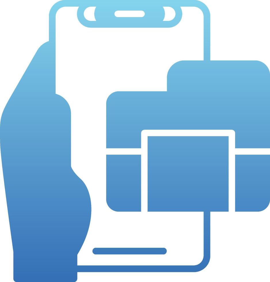 Folder Glyph Gradient Icon vector