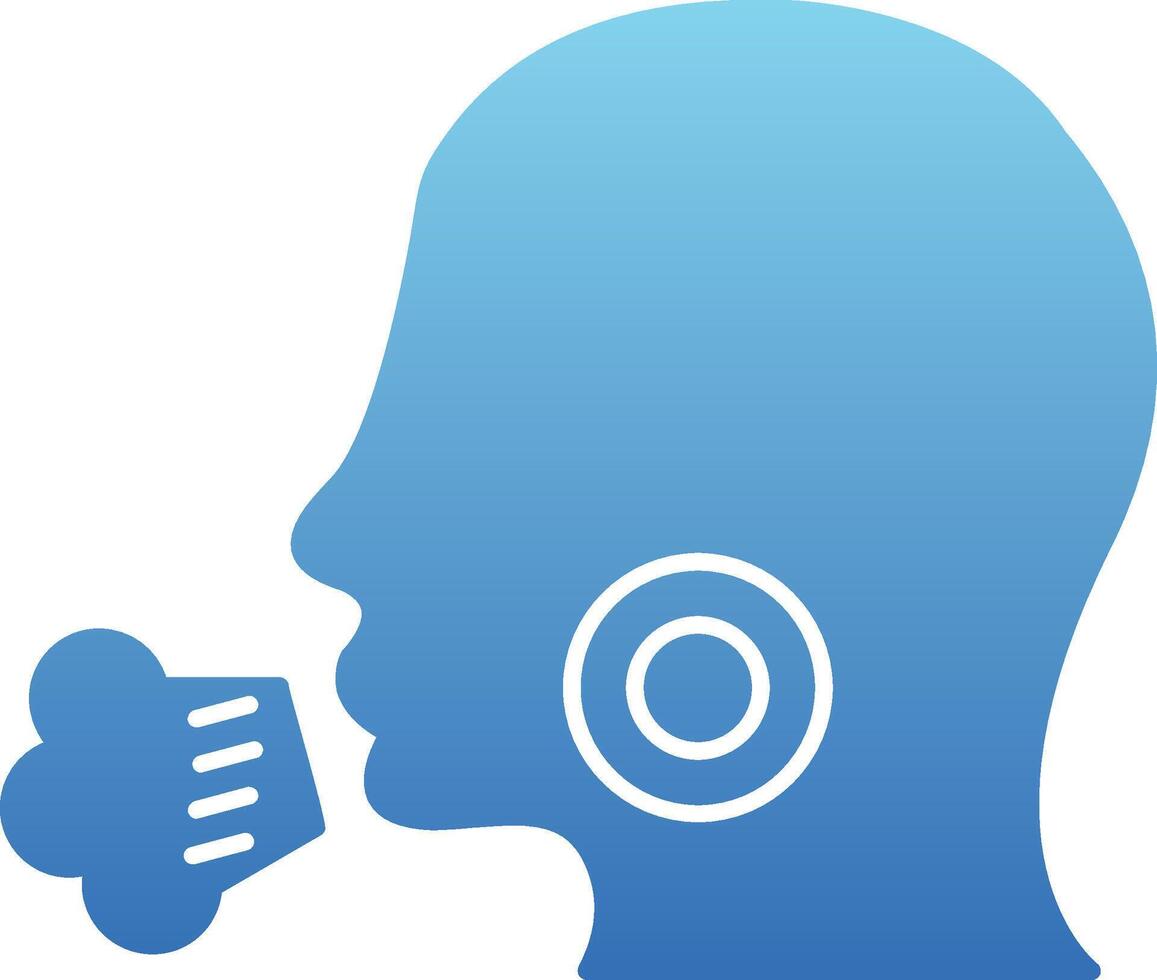Cough Glyph Gradient Icon vector