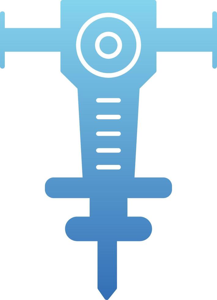Jackhammer Glyph Gradient Icon vector