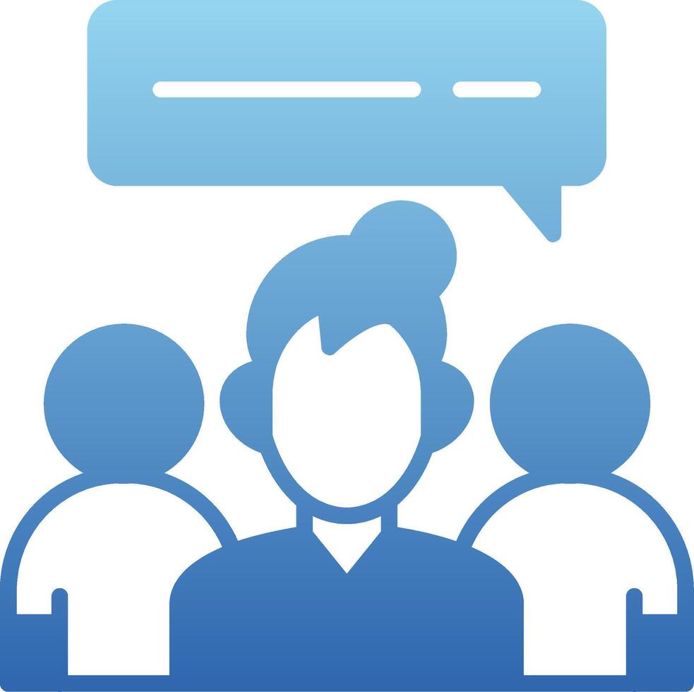 Mentor Glyph Gradient Icon vector