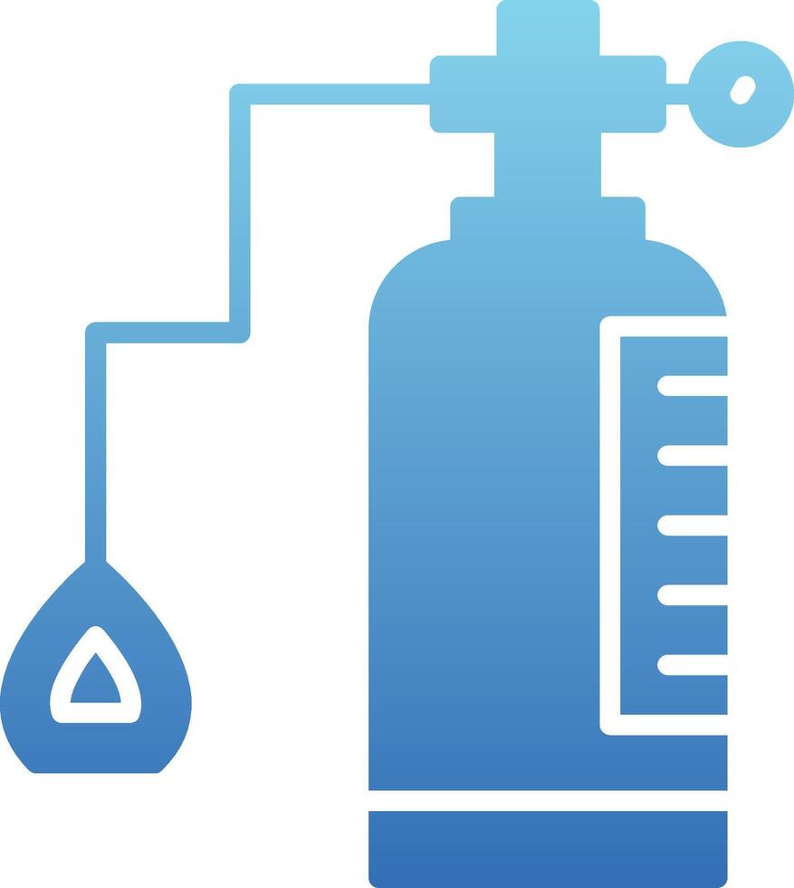 Oxygen Tank Glyph Gradient Icon vector