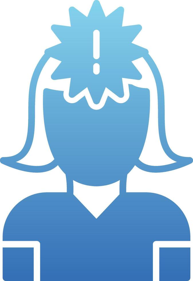 Panic Glyph Gradient Icon vector