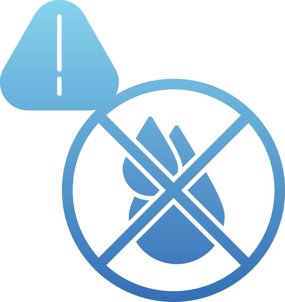 No Clean Water Glyph Gradient Icon vector
