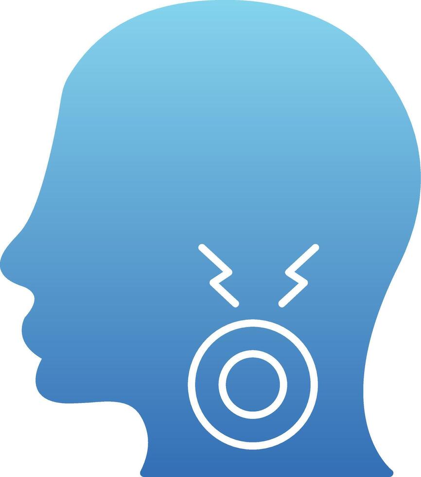 Breath Glyph Gradient Icon vector
