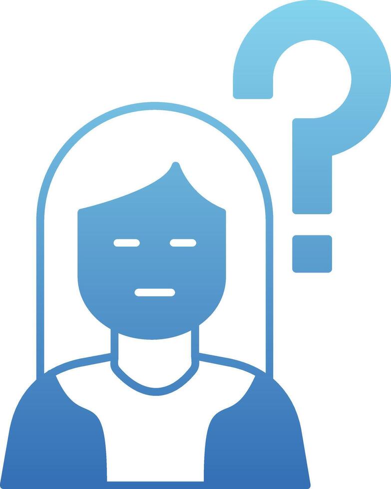 Confusion Glyph Gradient Icon vector