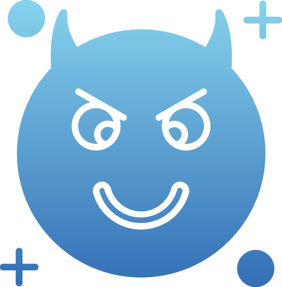 Demon Glyph Gradient Icon vector