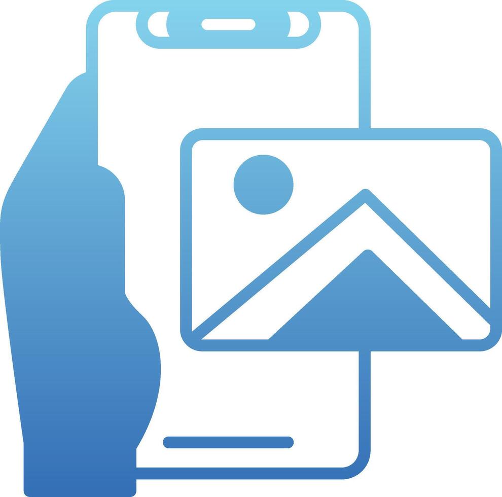Photo Glyph Gradient Icon vector