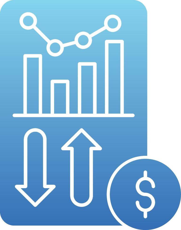 Sales Report Glyph Gradient Icon vector
