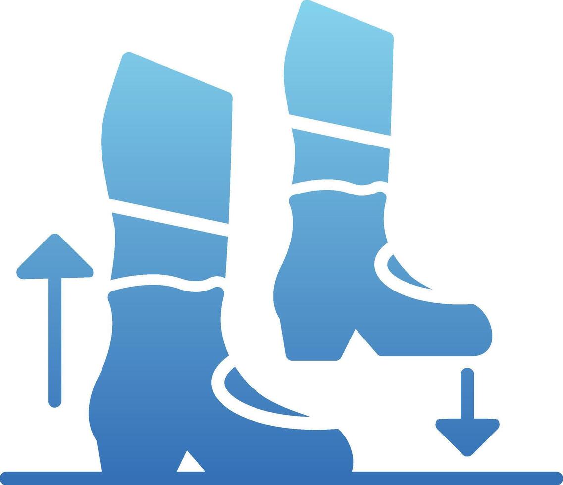Step Glyph Gradient Icon vector