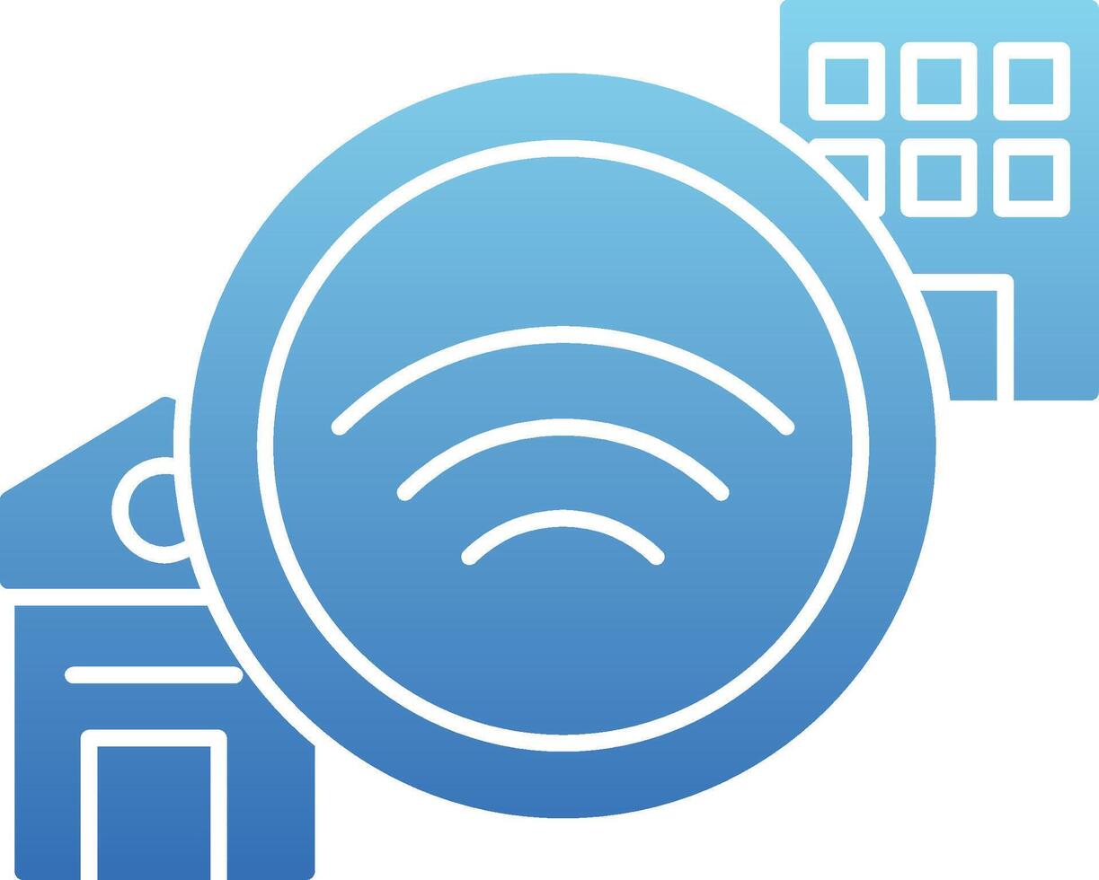 Hybrid Work Glyph Gradient Icon vector