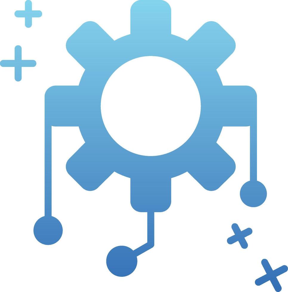 Integration Glyph Gradient Icon vector