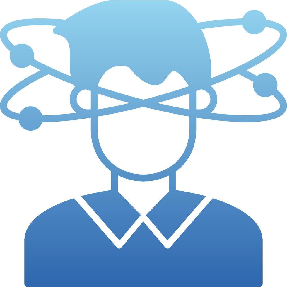 Dizziness Glyph Gradient Icon vector