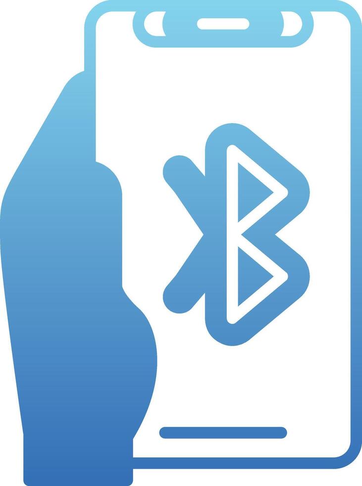 Bluetooth Glyph Gradient Icon vector