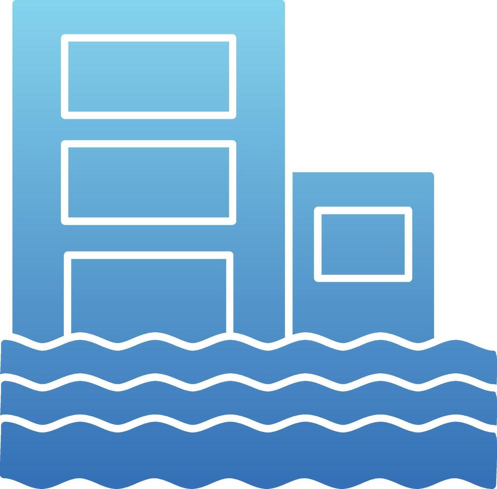 Flood Glyph Gradient Icon vector