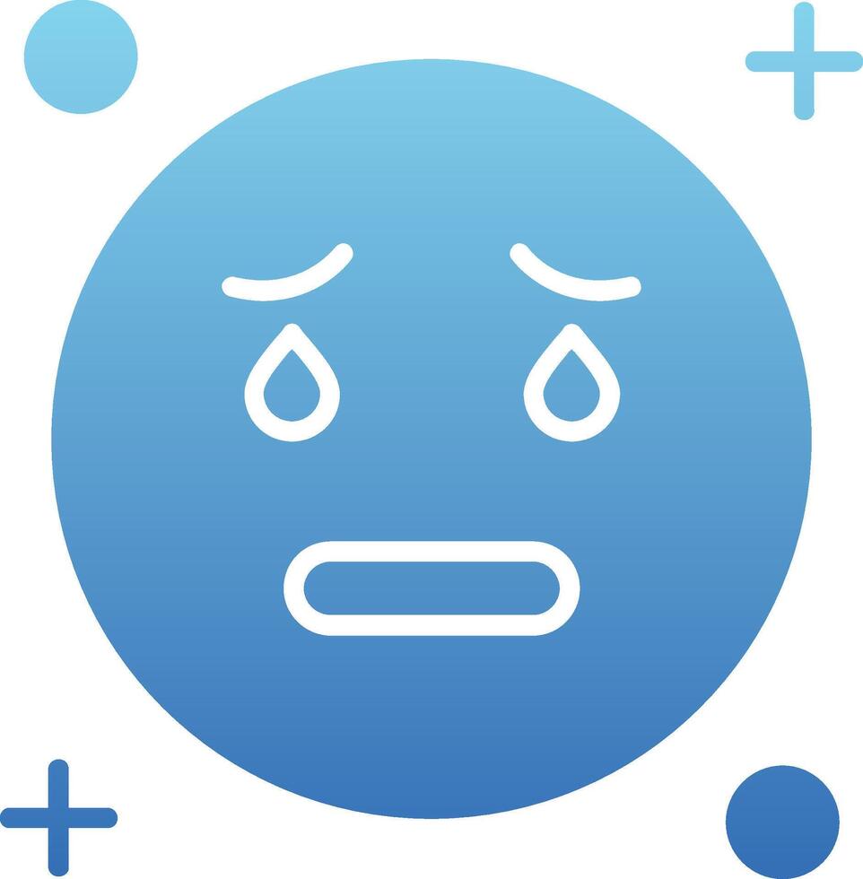 Cry Glyph Gradient Icon vector