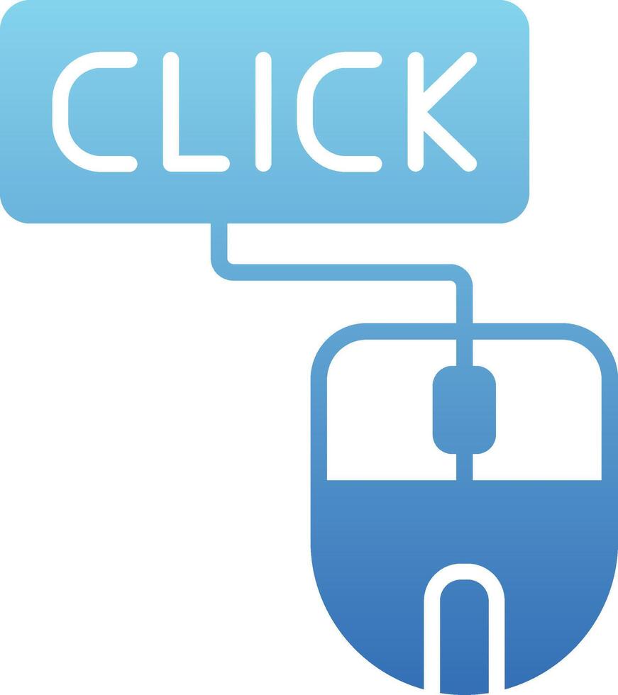 Click Glyph Gradient Icon vector