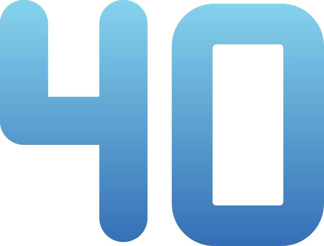 Forty Glyph Gradient Icon vector