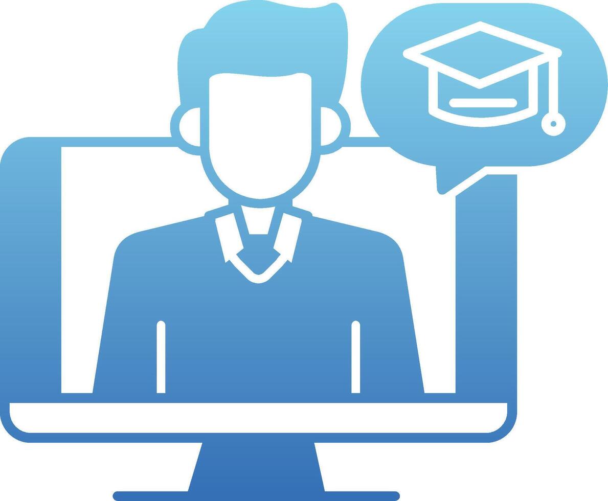 OnGlyph Gradient Teacher Glyph Gradient Icon vector