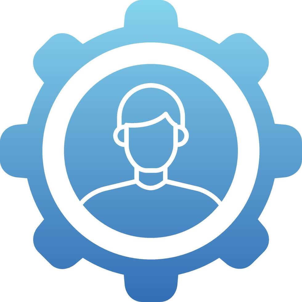 Customer Relationship Glyph Gradient Icon vector
