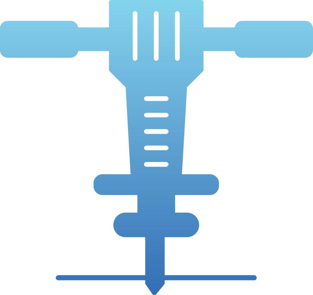 Jackhammer Glyph Gradient Icon vector