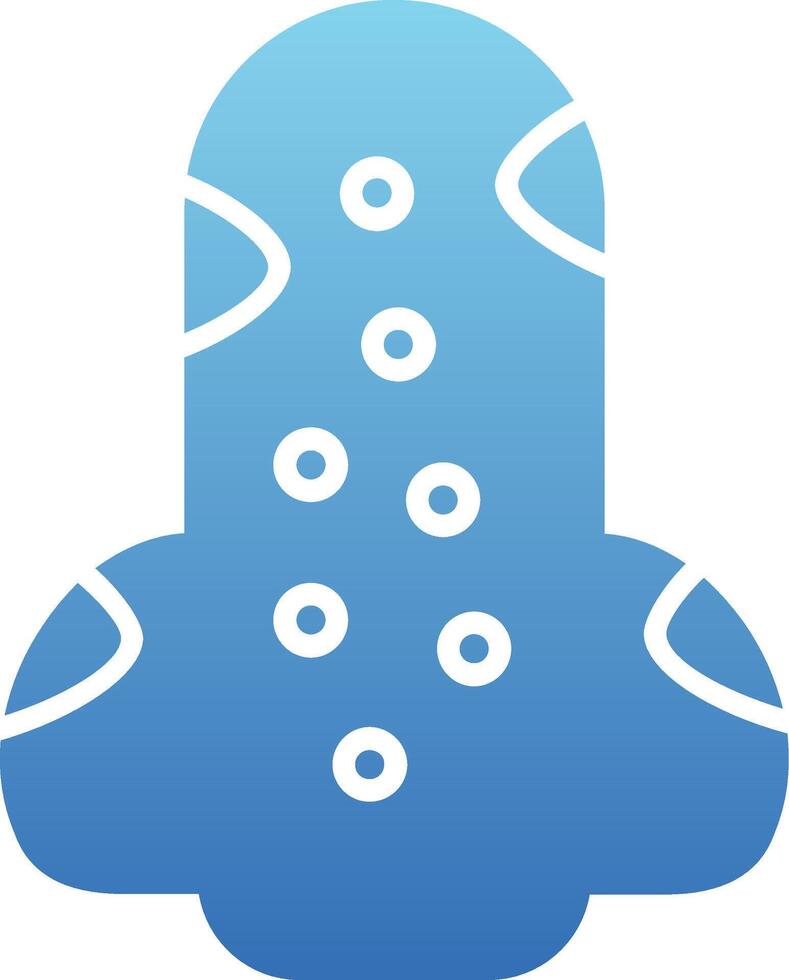 Blackhead Glyph Gradient Icon vector
