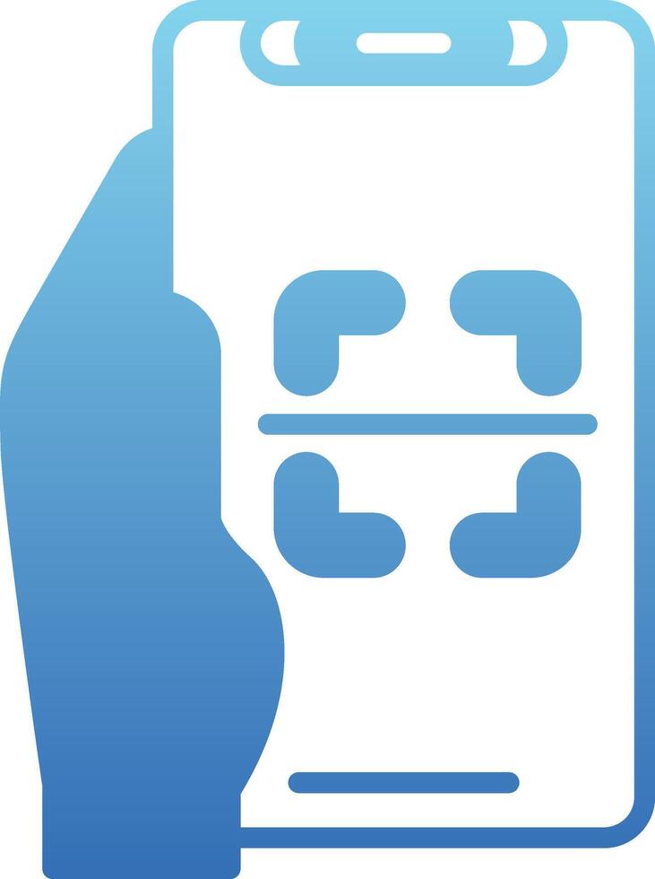 Scanner Glyph Gradient Icon vector