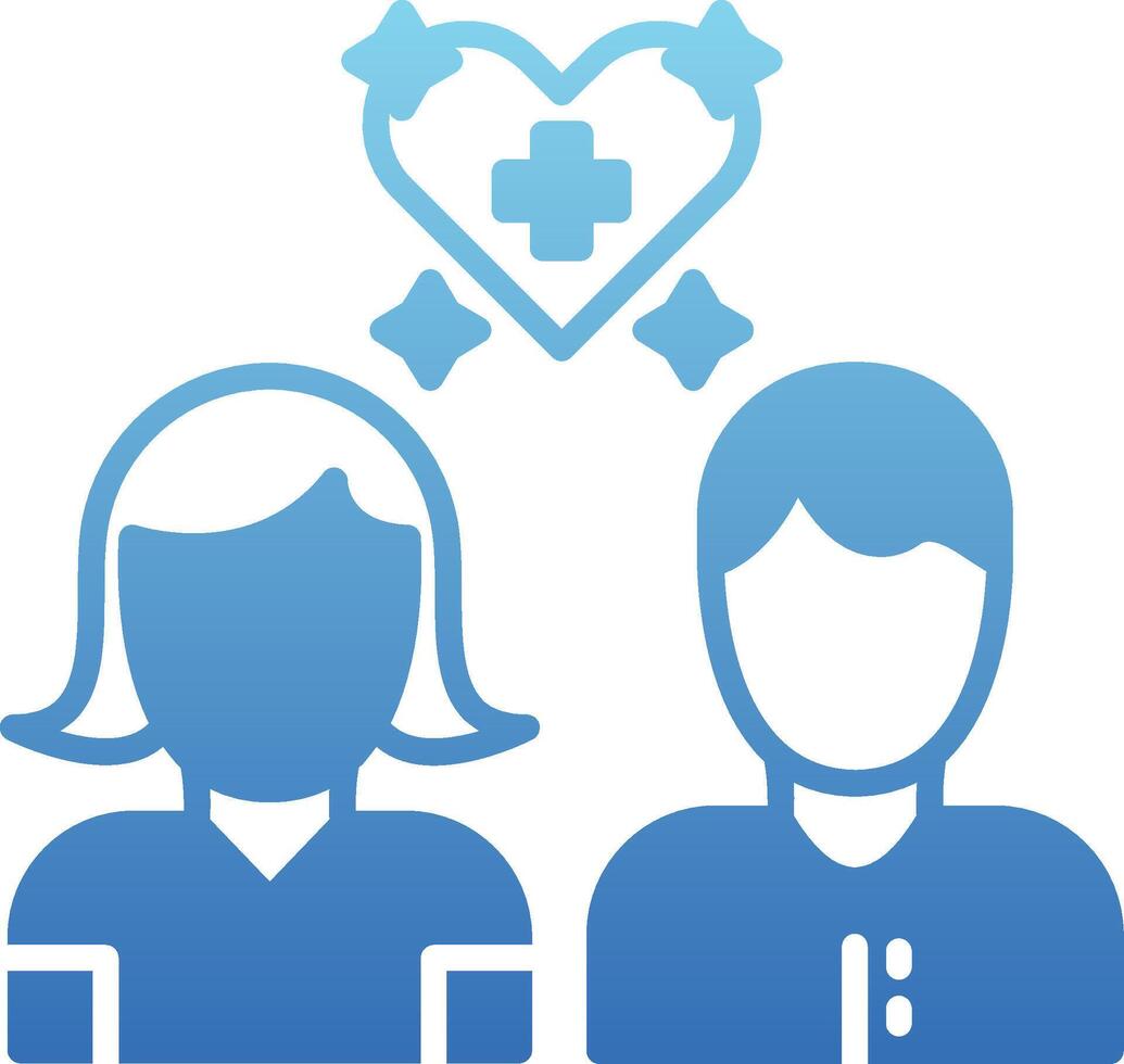 Counselling Glyph Gradient Icon vector