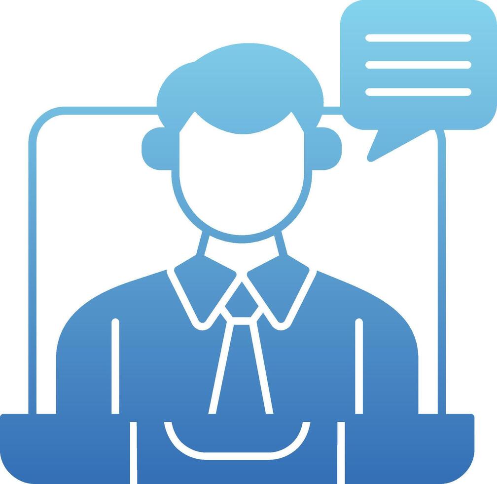 Virtual Meeting Glyph Gradient Icon vector
