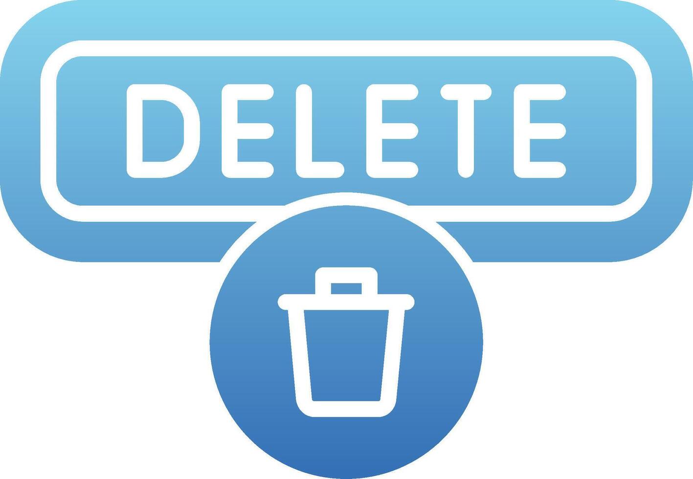 Delete Glyph Gradient Icon vector