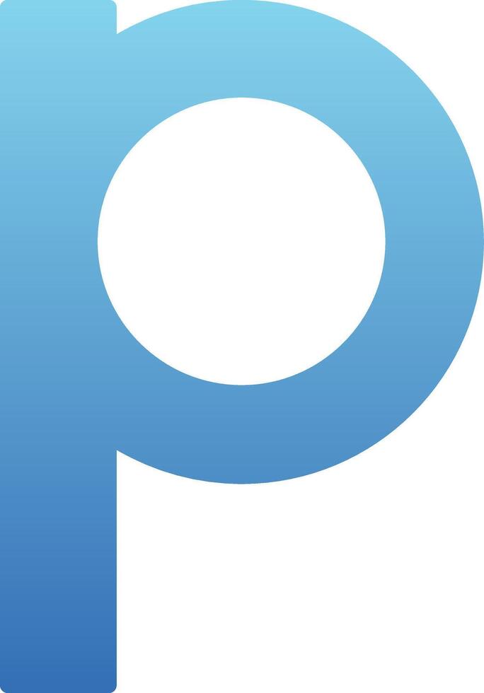 Small p Icon vector