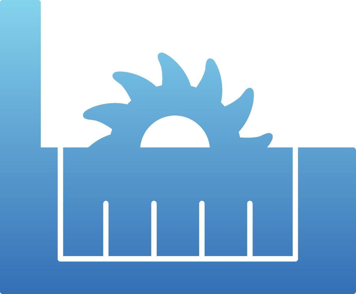 Table Saw Glyph Gradient Icon vector