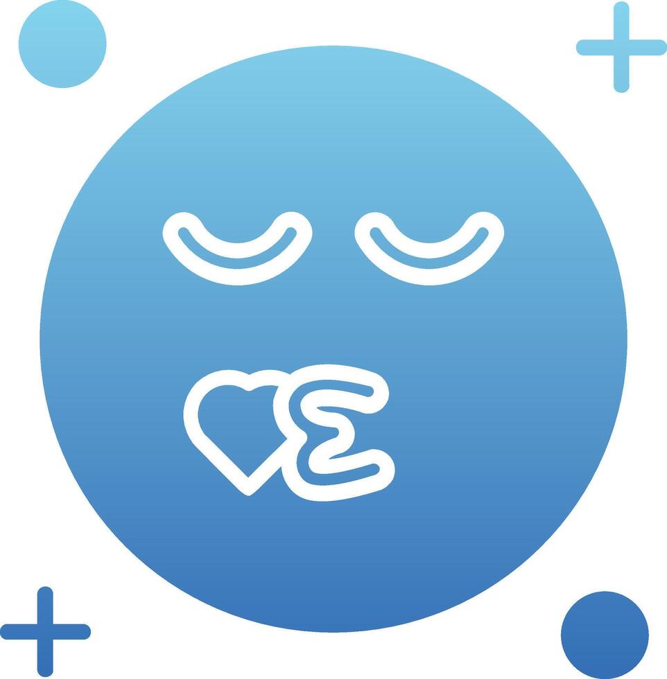 Kiss Glyph Gradient Icon vector