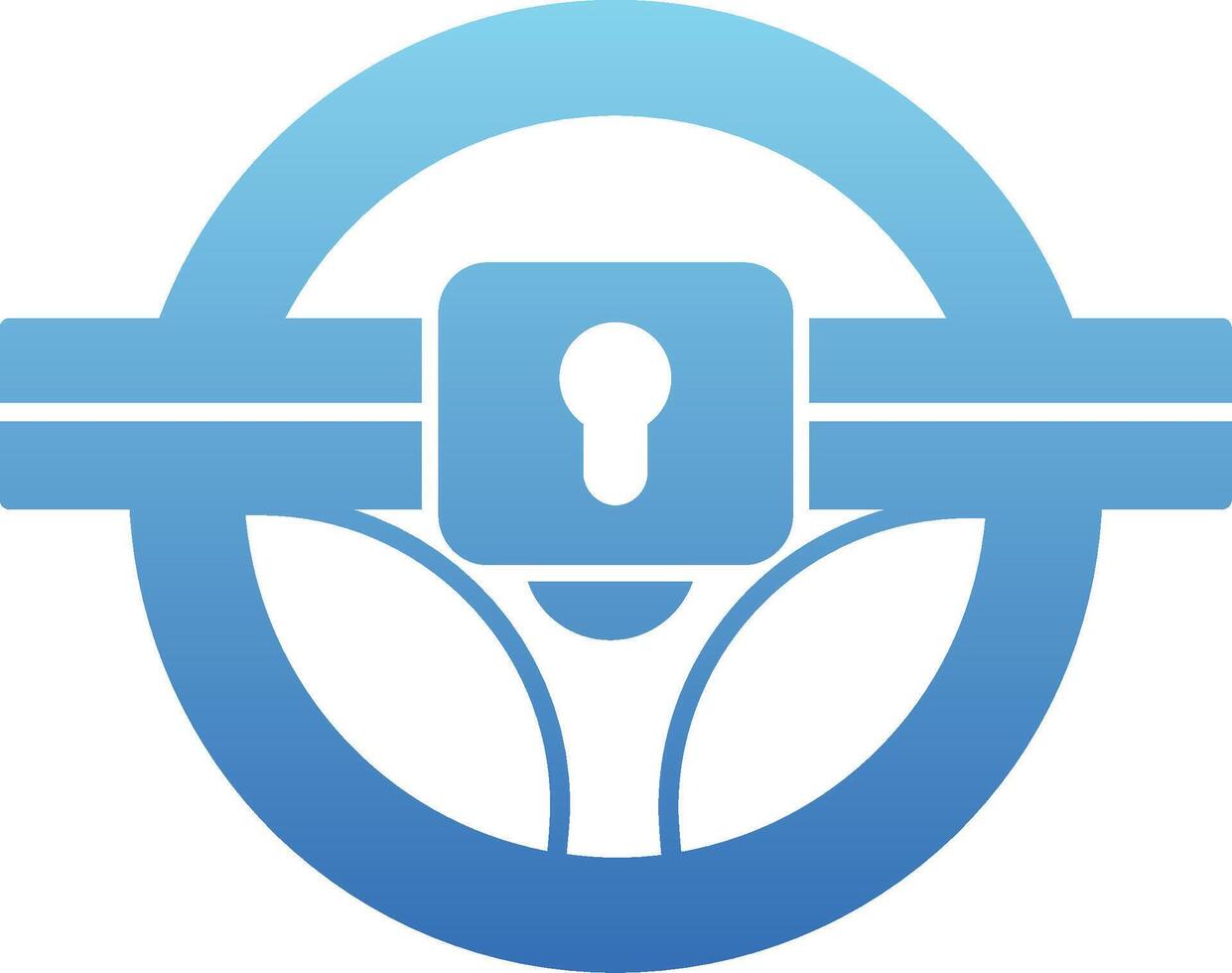 Steering Wheel Glyph Gradient Icon vector